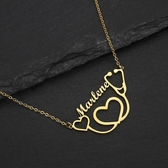 Personalized Stainless Steel Name Custom Necklaces For Women Men Gold Silver Chain Lover - NATASHAHS
