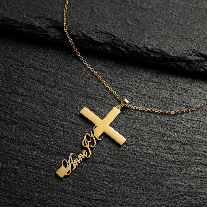 Personalized Two Names Necklace with a underlined heart For Women Men Gold Silver Chain Lovers - NATASHAHS
