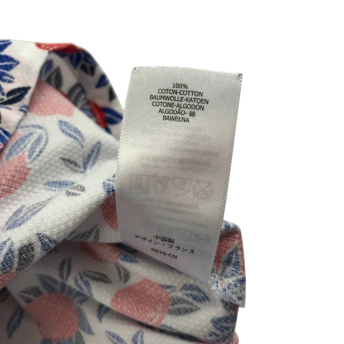 Petit Bateau 5-6 years white with red floral blouse