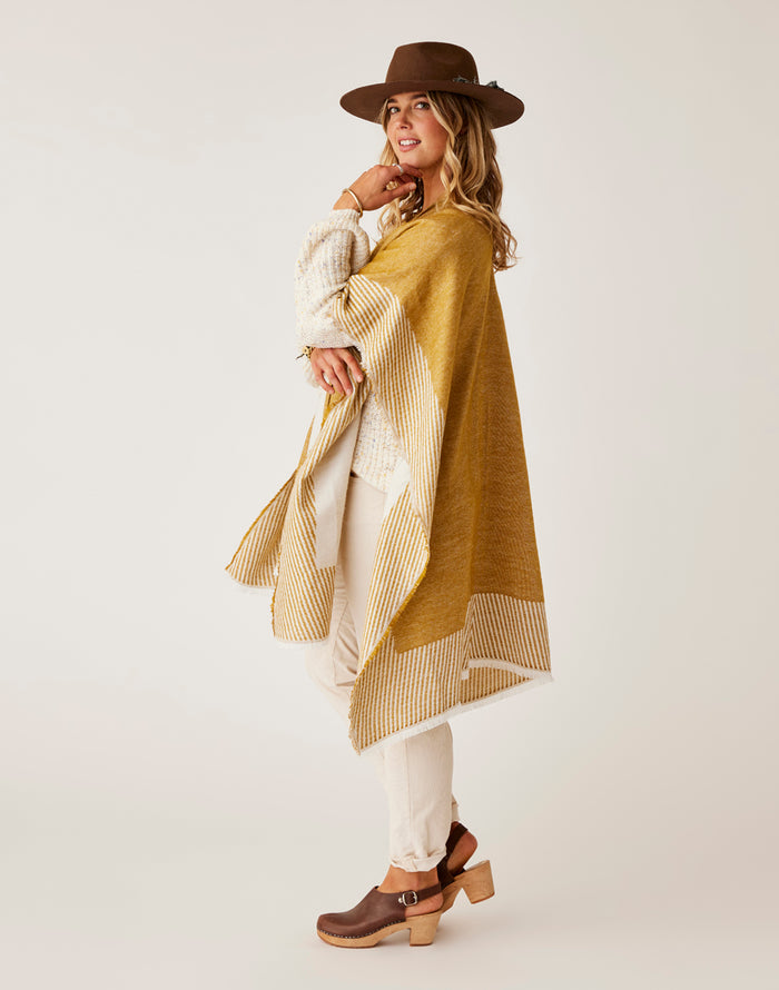 Playa Reversible Poncho: Wood - FINAL SALE