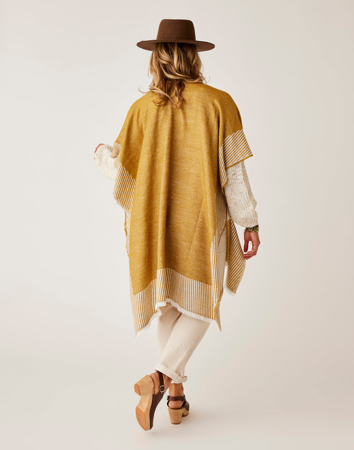 Playa Reversible Poncho: Wood - FINAL SALE