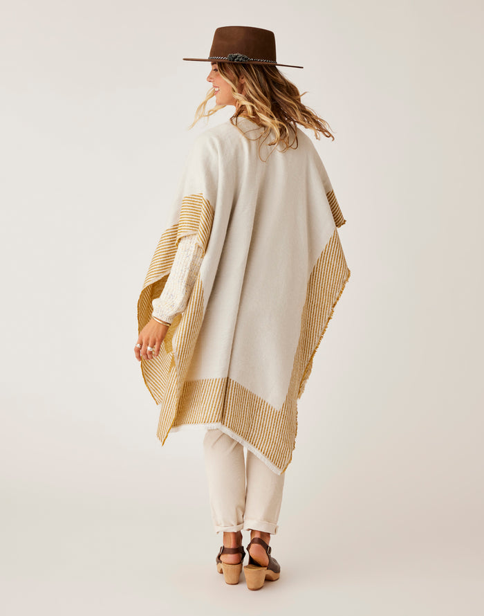 Playa Reversible Poncho: Wood - FINAL SALE