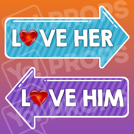 Pointing Prop - “Love Her” And "Love Him"
