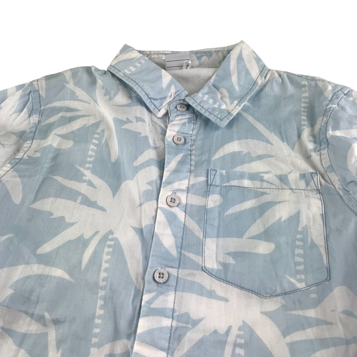 Polarn O.Pyret 8-10 years blue and white floral shirt