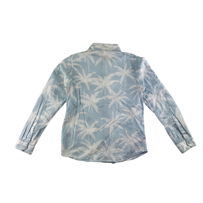 Polarn O.Pyret 8-10 years blue and white floral shirt