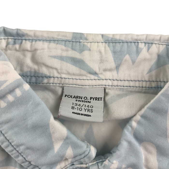 Polarn O.Pyret 8-10 years blue and white floral shirt