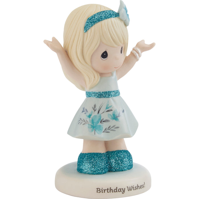 Precious Moments - Birthday Wishes Teal Glitter Girl Figurine 216003