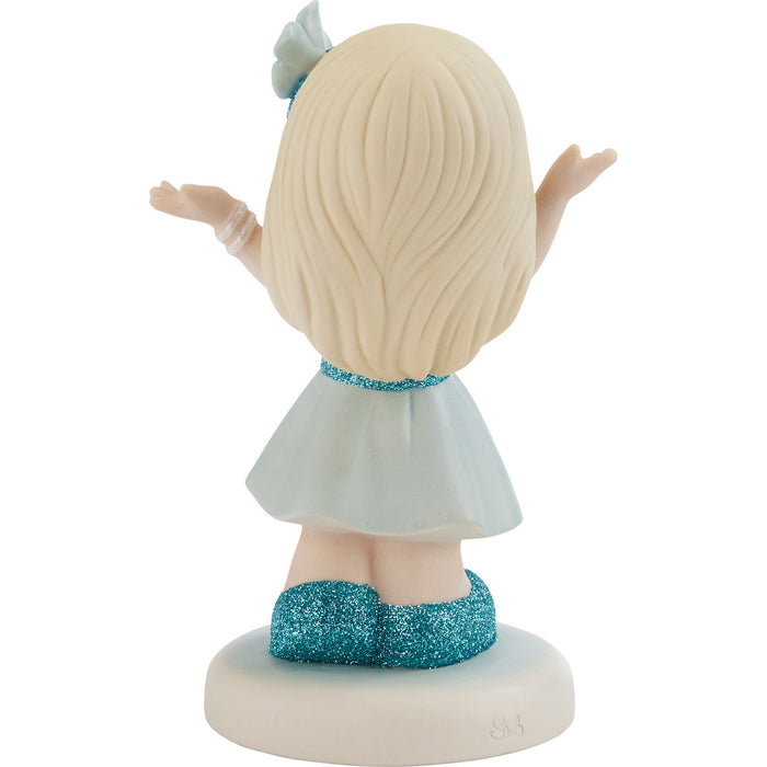 Precious Moments - Birthday Wishes Teal Glitter Girl Figurine 216003