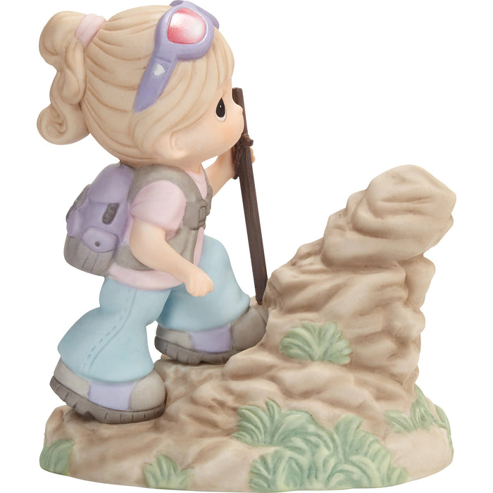 Precious Moments - Don't Give Up, You're Almost There Climbing Mountain Porcelain Figurine 202009