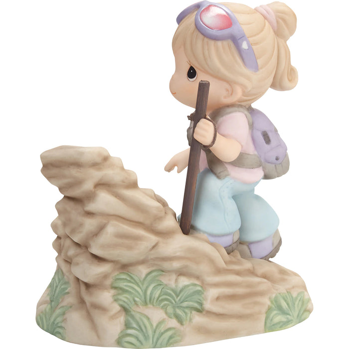 Precious Moments - Don't Give Up, You're Almost There Climbing Mountain Porcelain Figurine 202009