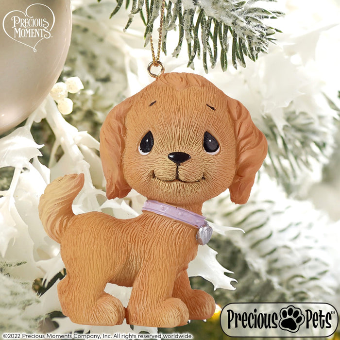 Precious Moments - Don’t Stop Retrievin’ Golden Retriever Dog Ornament 226408