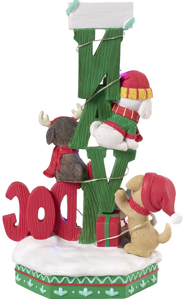 Precious Moments - Feliz Navi-dog LED Musical Christmas Holiday Dogs Figurine 201108