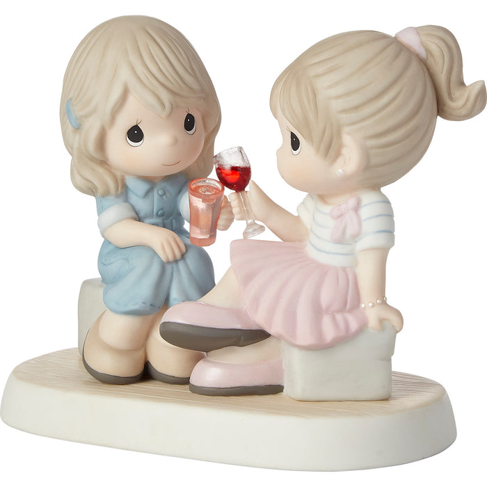 Precious Moments - Here's To A Lifetime of Friendship Red Wine Sisters Porcelain Figurine 202014