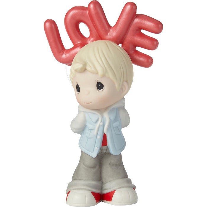 Precious Moments - I Can't Hide My Love For You Boy Porcelain Figurine 202002