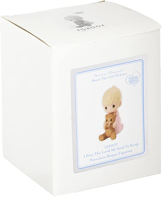 Precious Moments - I Pray The Lord My Soul To Keep Teddy Bear Friend Porcelain Figurine 152001