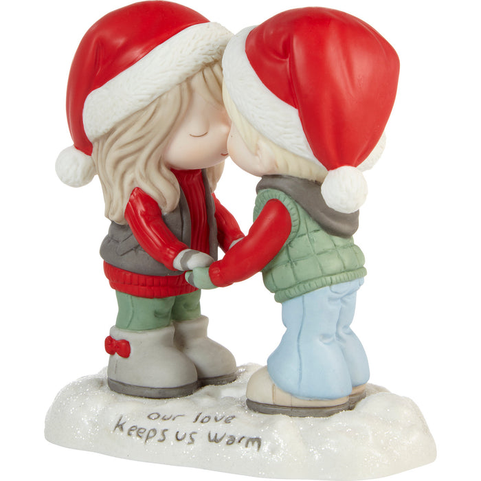 Precious Moments - Our Love Keeps Us Warm Christmas Couple Porcelain Figurine 211035