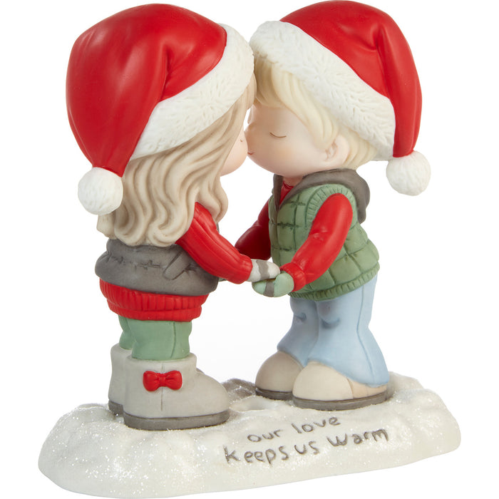 Precious Moments - Our Love Keeps Us Warm Christmas Couple Porcelain Figurine 211035