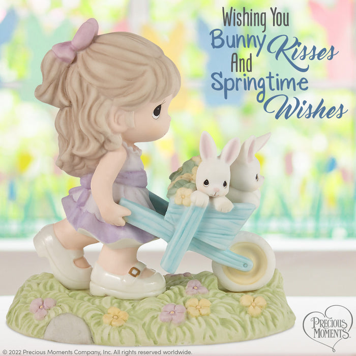 Precious Moments - Wishing You Bunny Kisses & Springtime Wishes Porcelain Figurine 222015