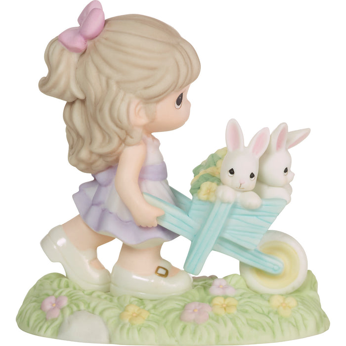 Precious Moments - Wishing You Bunny Kisses & Springtime Wishes Porcelain Figurine 222015