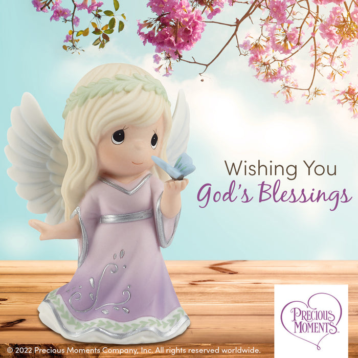 Precious Moments - Wishing You God's Blessings Angel Porcelain Figurine 213013