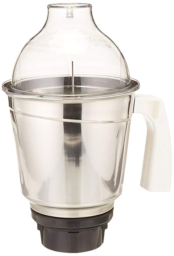 Preethi Eco Twin 1.5L Stainless Steel Large Jar - 1.5 Liters with Dome Lid