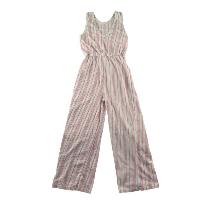 Primark 10-11 years white pink stripes jumpsuit