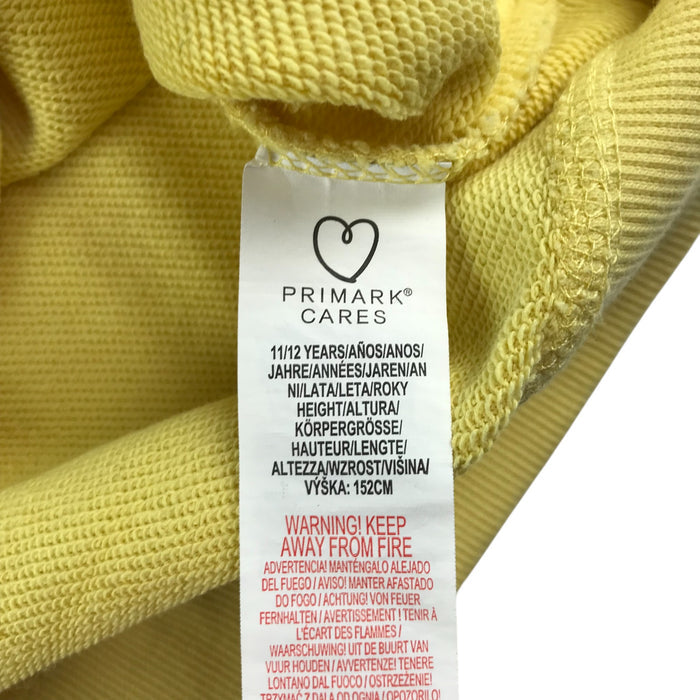 Primark 11-12 years yellow be happy print sweater