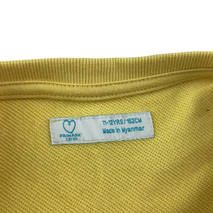 Primark 11-12 years yellow be happy print sweater