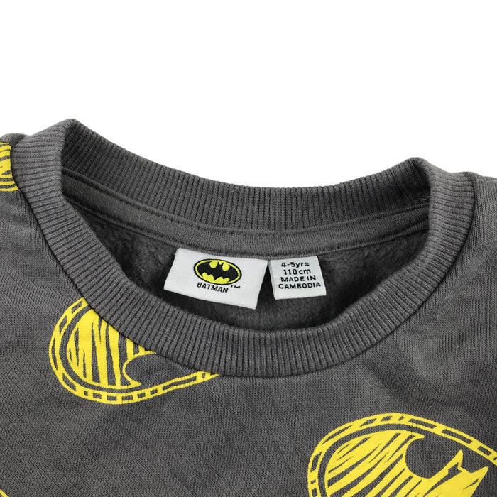 Primark 4-5 years grey batman print sweater