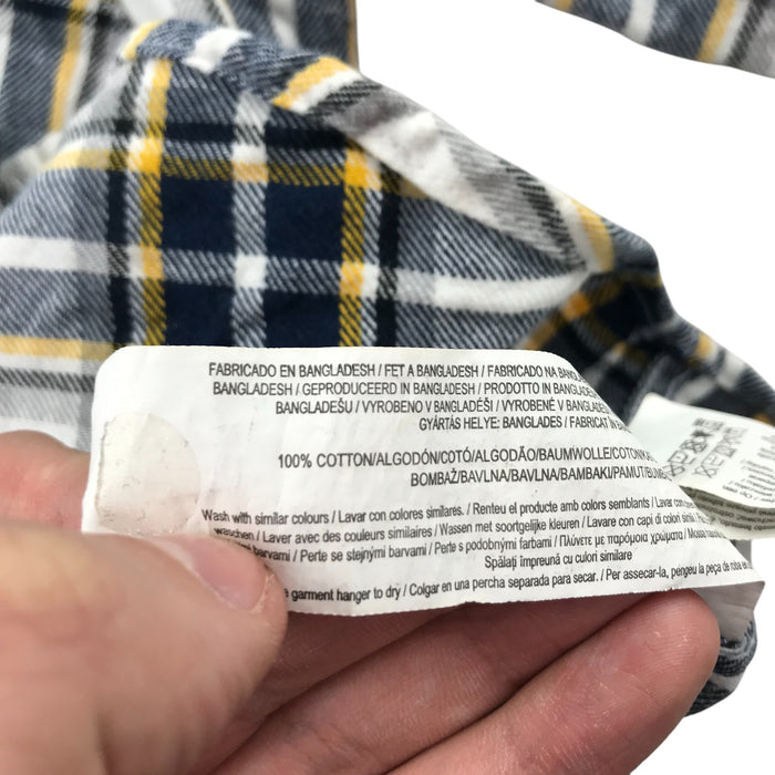 Primark 4-5 years white and yellow checked cotton shirt