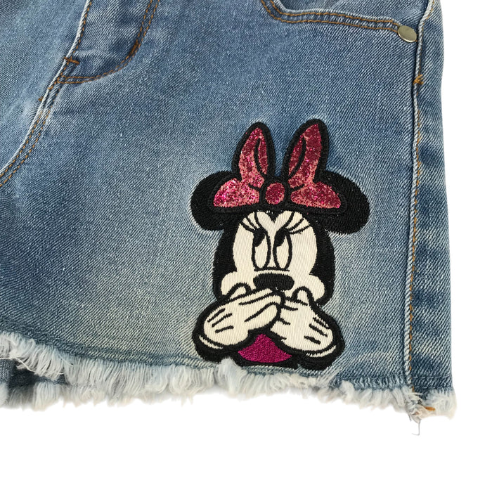Primark 6-7 years blue denim mini mouse shorts