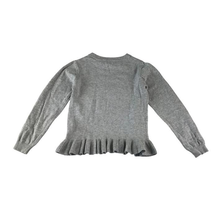 Primark 6-7 years grey with sequin unicorn cotton jumper