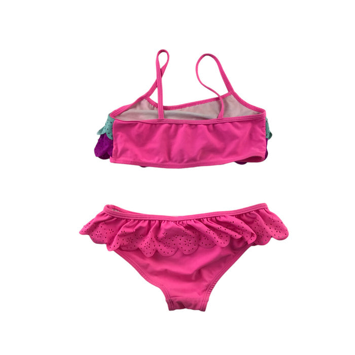 Primark 6-7 years pink purple frilled two piece swimsuit