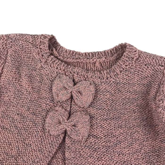 Primark 6 year pink sparkle bow tie jumper