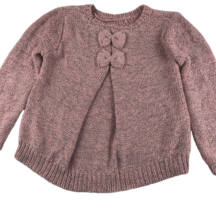 Primark 6 year pink sparkle bow tie jumper