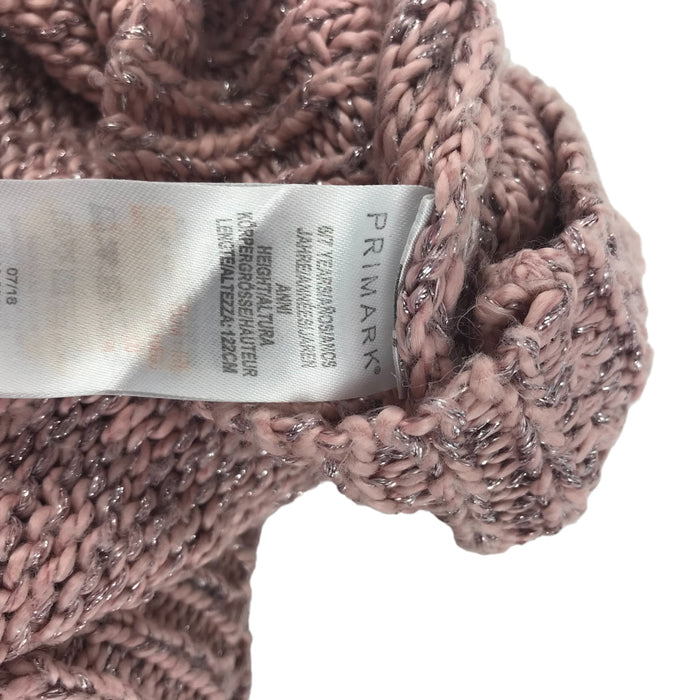 Primark 6 year pink sparkle bow tie jumper