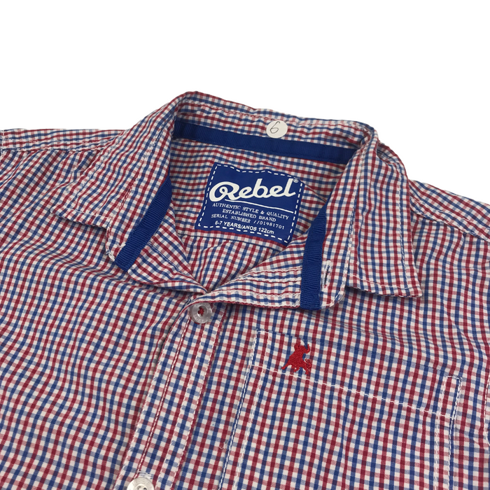 Primark 6 years red and blue checked shirt