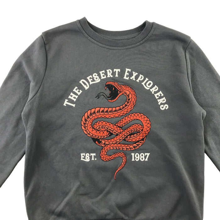 Primark 7-8 years grey snake print sweater