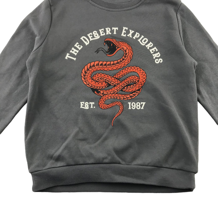 Primark 7-8 years grey snake print sweater