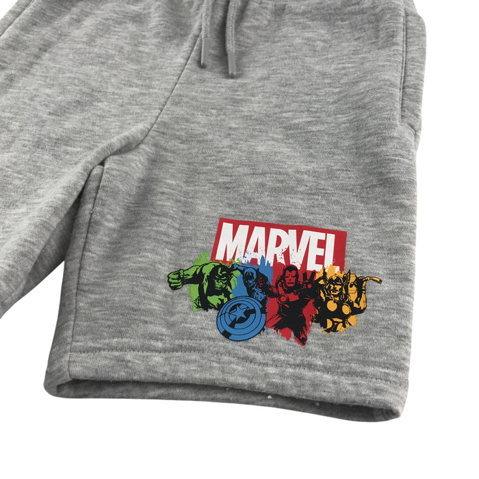 Primark 7-8 years light grey marvel print jersey shorts