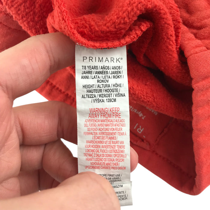 Primark 7-8 years red plain jersey shorts