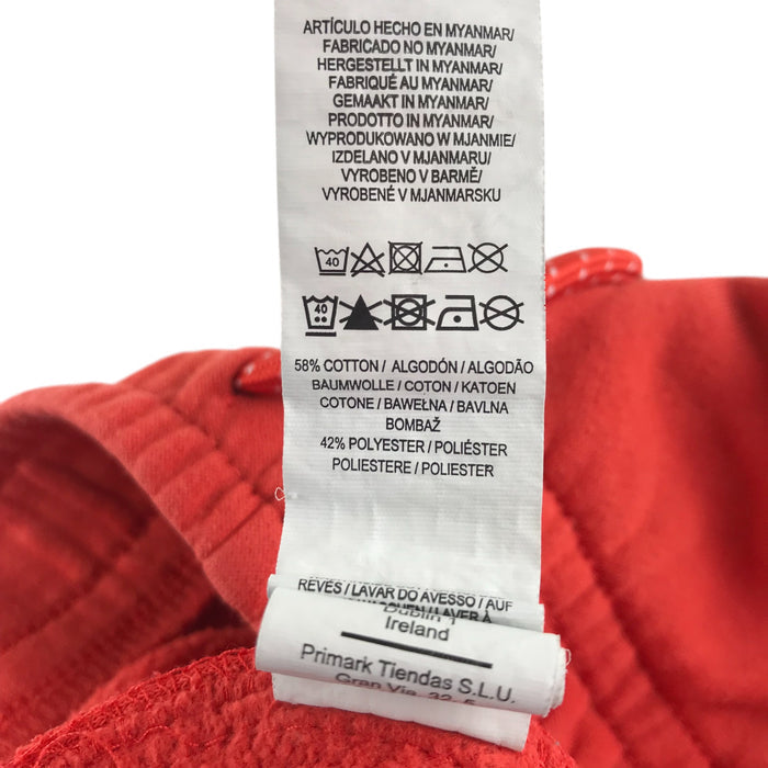 Primark 7-8 years red plain jersey shorts