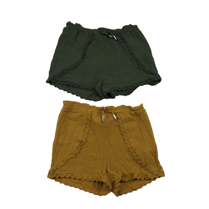 Primark 7 years yellow and green two pairs shorts