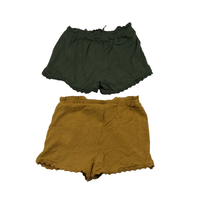 Primark 7 years yellow and green two pairs shorts