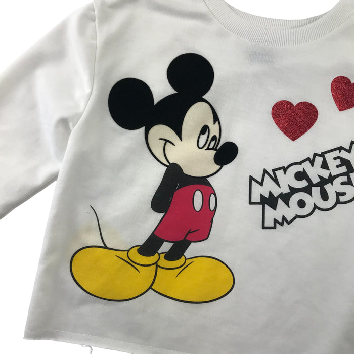 Primark 9-10 years white mickey mouse light sweater