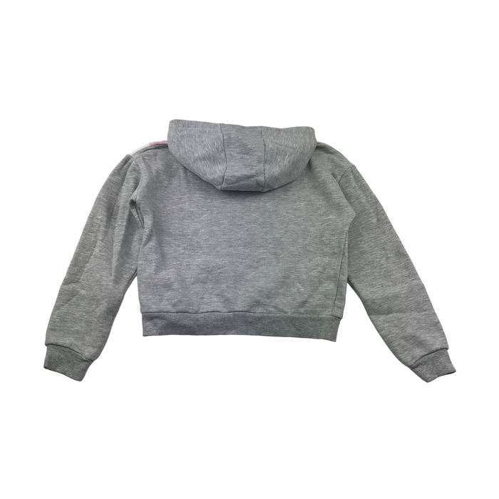 Primark 9 years grey and light pink cropped hoodie