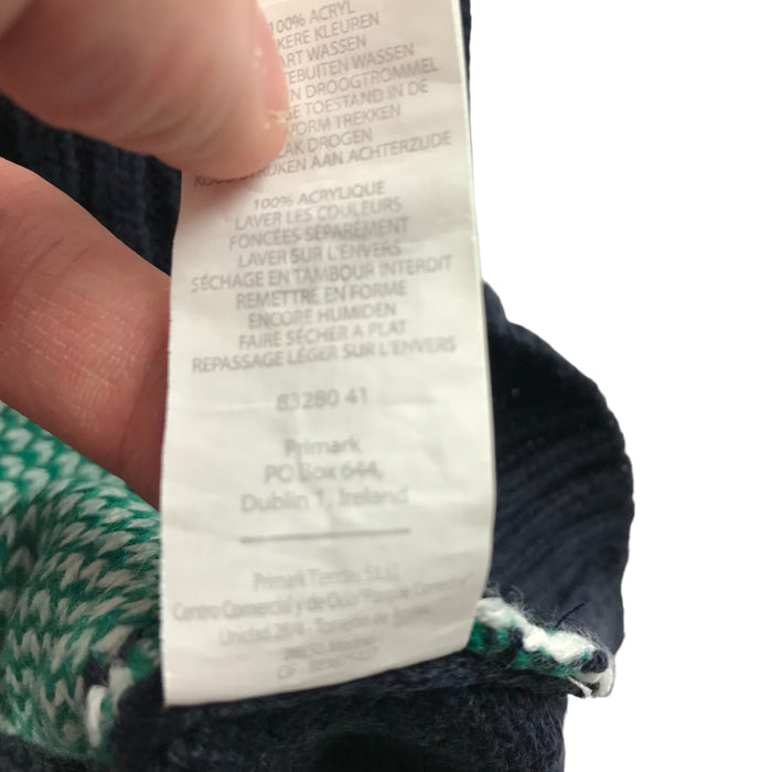 Primark adult L navy festive flying snowman jumper