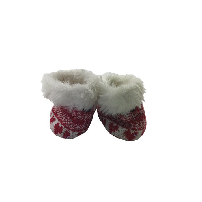 Primark size UK 13 (jr) red Christmas slippers