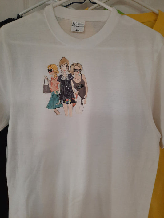 Printed T-shirts in unique designs in Adult Small size - NATASHAHS