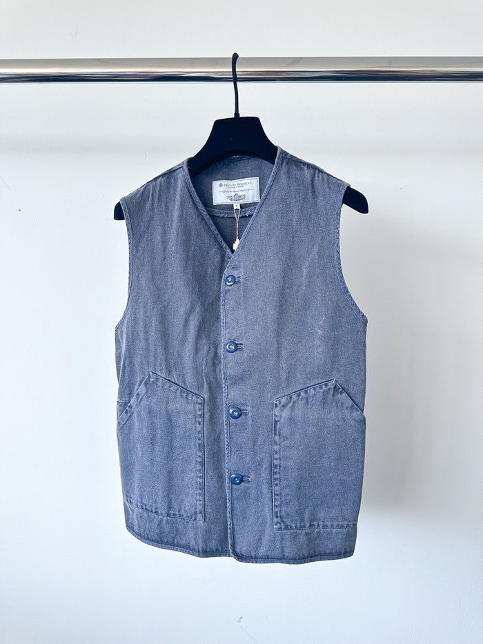 Private White V.C Navy Gilet Worksuit Jerkin